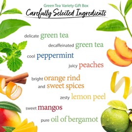 Bigelowwss Tea Green Tea Assortment, 64 ct. w/A Storage Bag