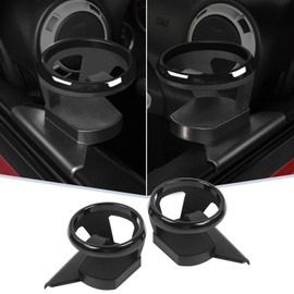 JeCar JK Cup Holder Left & Right Side Door Drink Cup Holder Fit for Jeep Wrangler JK JKU Sport Sahara Rubicon 2011-2018 (Not for 2018 JL)