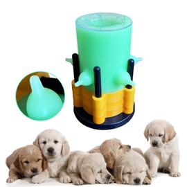 Sonorphine Puppy Bowl Puppy Milk Feeder Silica Pet Milk Feeding Bowl Height Adjustable Feeding for Baby Pet Puppies Kitten Cats Dog (M Size 200ML Green)