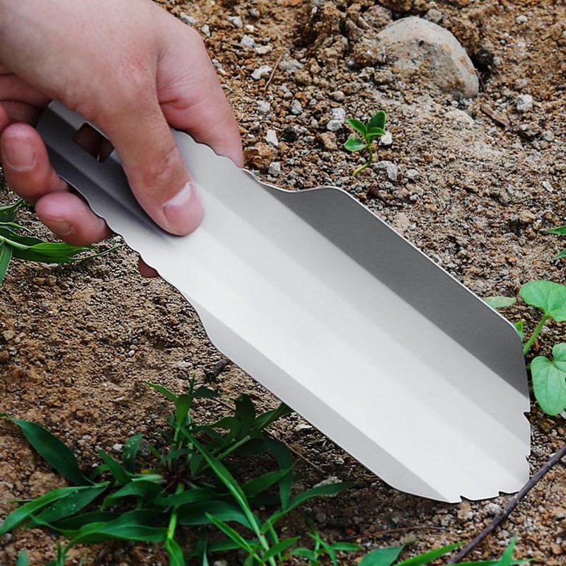 Titanium Hand Shovel, Garden Flower Trowel, Ultralight Camping Shovel, Multifunctional
