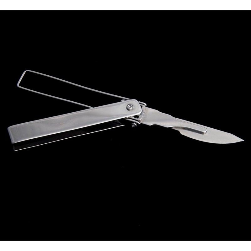 ILEAF Stainless Steel Pocket Folding Utility Knife with 10 Replaceable