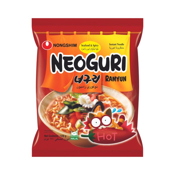 Nongshim Neoguri Udon Type Noodles - Spicy Seafood, 120 gm