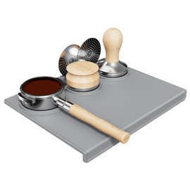 Espresso Tamping Mat, Coffee Tamper Mat, Espresso Mat for Counter, Silicone Tamper Mat, Food-grade, Non-Slip, Waterproof, Heat Resistant (Gray)