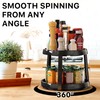 Simple Houseware 2-Tier Lazy Susan Spice Organizer, 10-Inch Diameter, Rustic