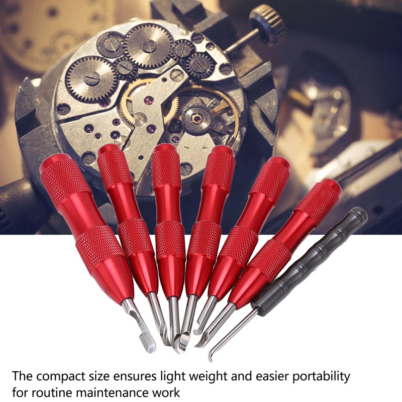 7 Pcs Watch Back Cover Opener Tool Multi Specification Aluminum