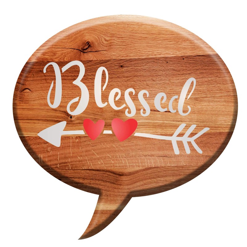 Blessed Stencil, 13.97 x 7.62 cm (S) - Religious Christian