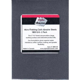 Alpha Abrasives APA01800-2S Alpha Abrasives Micro Finishing Cloth Abrasive Sheets - 1800 grit