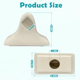 2 Pack Porcelain Towel Bar Rod Rack Post Holder Bracket Tile Set Ceramic Bathroom Towel Holder Porcelain Bathroom Accessories (Beige)