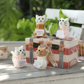 YOOJEE Positive Crochet Cat – Pink “You Are Pawsome” Animals Gifts for Coworker Emotional Support & Cheer Up Present Teacher Appreciation Back to School Birthday Gift for Women Sister Friend Cat Lover