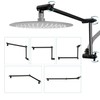 iFealClear All Metal 16" Shower Head Extension Arm, Solid Brass