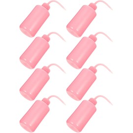 GANAZONO Botella de Lavado para Limpieza Eficaz para Extensiones de Pestañas 250ml Boquilla Curva, Resistente a Altas Temperaturas y Material Abs, Paquete de 8 Piezas