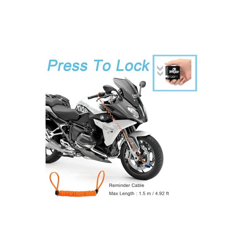 Grapelet Brake Disc Lock Motorcycle Lock Waterproof Anti-Theft Motorcycle Lock