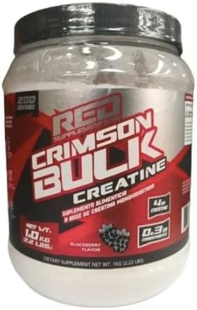 E-COMMERCE ZONE Redline Creatina Monohidratada Crimson Bulk Black Berry 1 Kg
