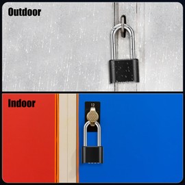 2.5in Long Shackle Combination Lock, Diyife 2 Pack Large Outdoor Weatherproof Padlock, Design of Hidden Password & High Security, Resettable Combination Lock for Locker, Home, School, Garage, Gate