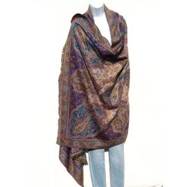 TDbN | Tribal Designs by Neela Throw / Shawl | Yak + Sheep Wool Blend | Nepal |Handmade | Jamawar Design