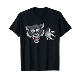 Wolf Werewolf Beast Golf Ball Cartoon Character T-Shirt
