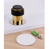 Self-Adhesive Rubber Door Stopper – Stainless Steel Wall Protector with