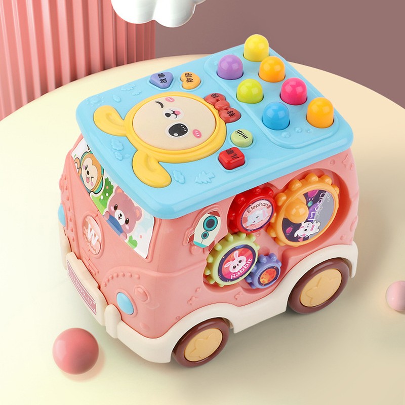Bus Beat A Mole Toy Educational Sound Light Interactive Musical