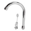 Foot Pedal Faucet Set Stainless Steel Hands Free Silver Touchless