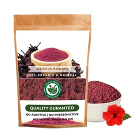AYUSHKA ORGANIC Hibiscus Powder | Hibiscus sabdariffa | Hair Care, Skin Care, and Herbal Tea - No Additives (250G)