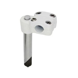 Alta Bicycle Steel 4 Bolt Alloy BMX Quill Stem,Multiple Sizes & Colors. (White, 21.1mm)
