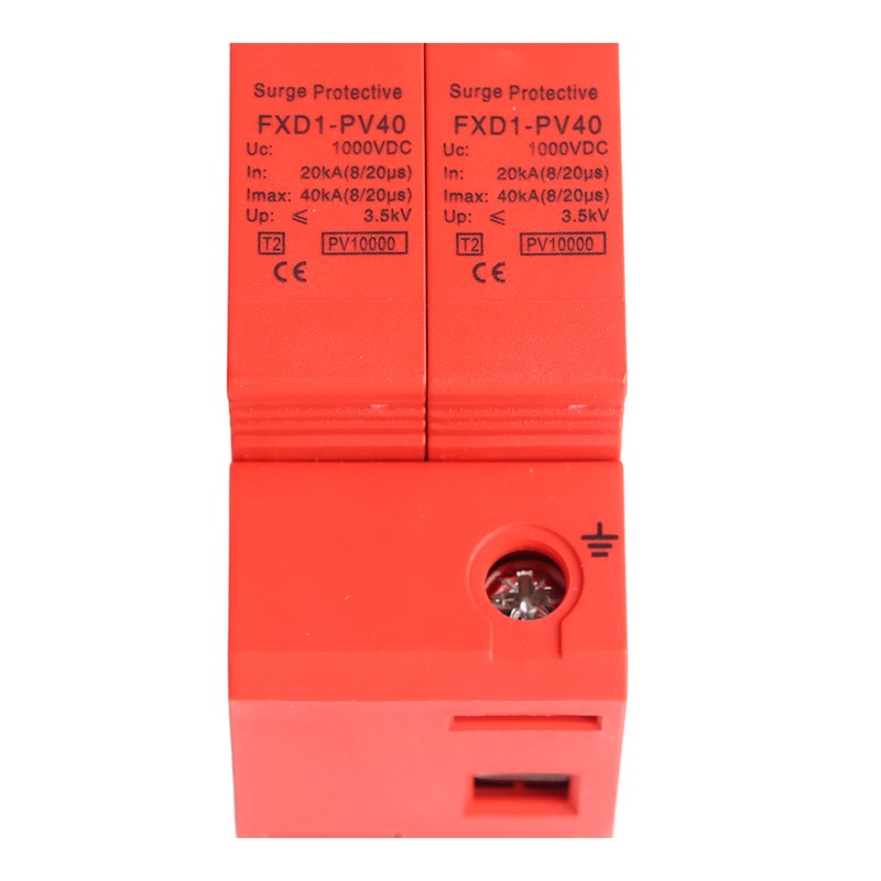 Voltage Surge Arrester Device 2P Photovoltaic DC Surge Protector DC1000V