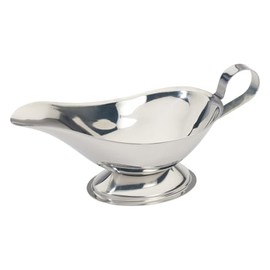 Winco Gravy Boat, 10-Ounce, Stainless Steel, Medium