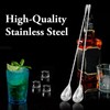 Set of 5 Bar Spoons, Stirrer, Long Cocktail Stirrer, Gin