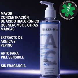 Tenderskin AC Loción Hidratante Diaria para Rostro y Cuerpo Piel Normal a Muy Seca Ceramidas Esenciales, Extracto de Arnica & Pepino y Ácido Hialurónico Multimolecular Repara la Barrera Cutánea Hidratación Profunda y Duradera pH Neutro Para Cualquier Tipo