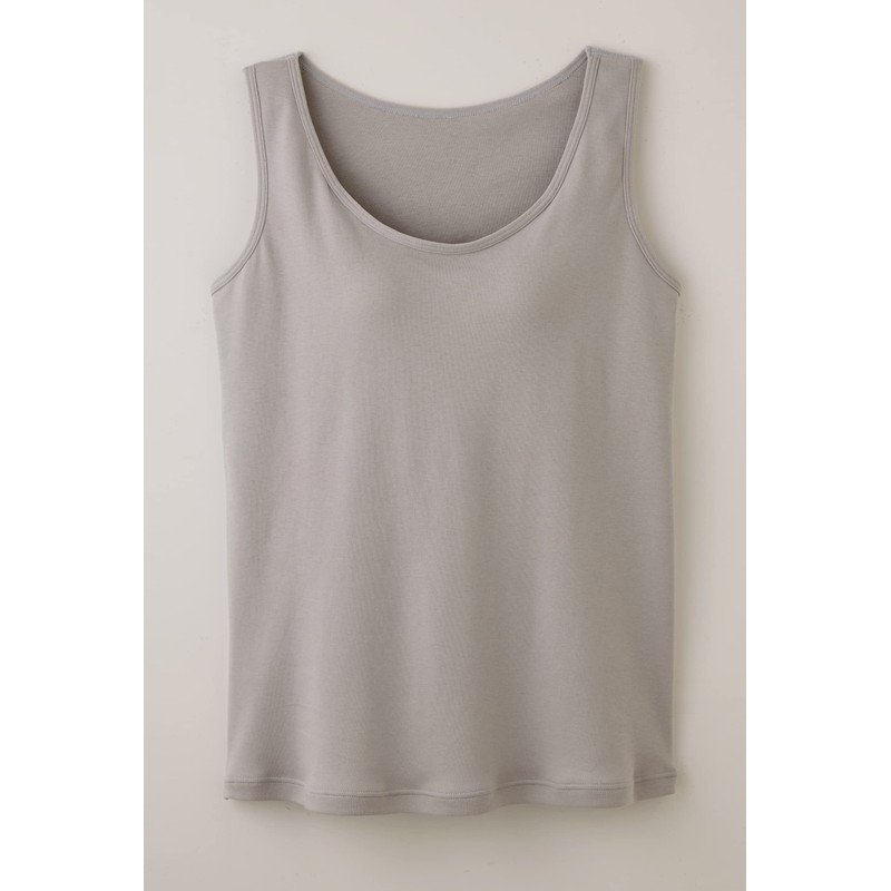 seruヴxan 100% Cotton Smooth Knit Bra Tank Top Gray L