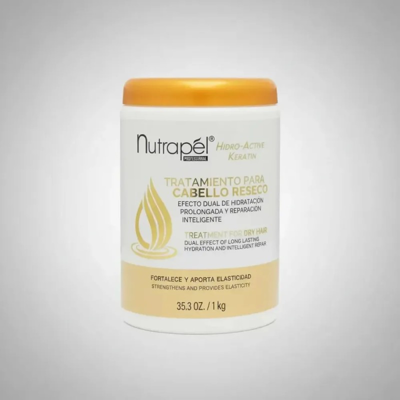 Nutrapel Tratamiento para Cabello Reseco HIdratación y Reparación con Keratina