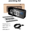 Digital Alarm Clock, with Large Led Temperature Display, Portable Alarm