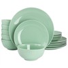 Elama Luna Porcelain Dinnerware Set (Mint), Service for 6, 18