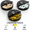 ZZteck Black Daily Pill Organizer 2 Times a Day -Weekly