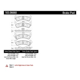 Centric (103.06660) Brake Pad, Ceramic