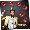 WHAMVOX 5pcs Cube Dice Aluminum Foil Balloons Las Vegas Party