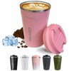 Travel coffee mugs spill-proof and leak-proof, reusable coffee cups with