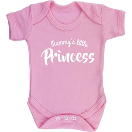 Hippowarehouse Mummy's Little Princess Baby Vest Bodysuit (Short Sleeve) Boys Girls Light Pink
