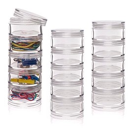 Baker Ross Stackable Tins with Screw Lids (Pack of 3) - Kids Craft Storage