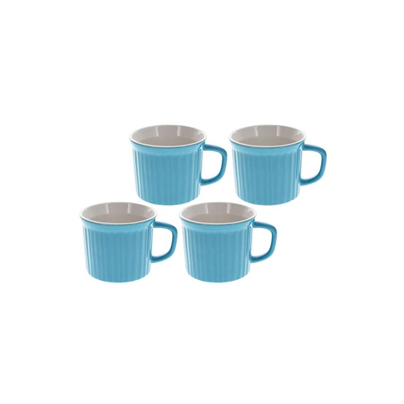 CorningWare 20oz Pool Blue Round Soup Meal Mug (4-Pack)