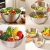 TuYines Mixing Bowls, Set of 3, Stainless Steel Bowl, Salad