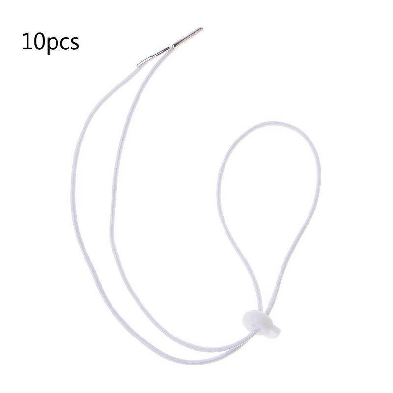 Gwxevce 10PCS Flexible Removable Elastic Hat Chin Cord Straps Adjustable