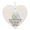 3D Sea Glass Figures Ceramic Heart Ornament, Best Friend Birthday