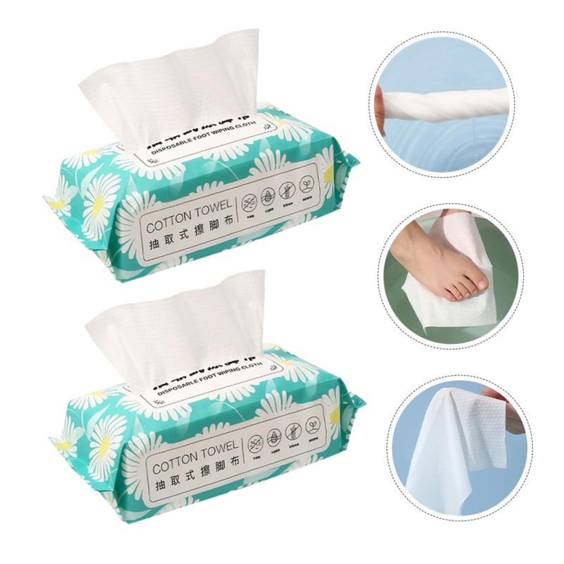 Outanaya 2 Disposable Foot Wipes Towels High Absorbency Cleaning Towels