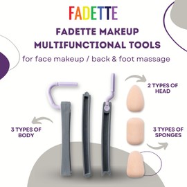FADETTE Juego de Herramientas de Maquillaje Multifuncional con Esponja para Maquillaje, Puff para Polvo o Base, Herramientas de Belleza Coreanas K-Beauty para Rostro y Cuerpo (3 Aplicadores y 3 Esponjas) (Set de Herramientas de Maquillaje)