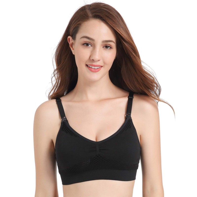 Zyorenc Hands-Free Breastfeeding Bra Hands-Free Breast Pump Bra Breastfeeding Breathable,