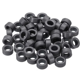 PATIKIL Ferrite Toroid Core, 50 Pcs Toroid Core 0.6" ODx0.3" IDx0.3" H Ferrite Rings Transformer Ferrite Toroid Cores for EMI/RFI Filters, Black