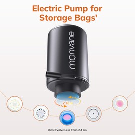 Pompa ad Aria Elettrica Portatile, 800 mAh per Sacchetti Sottovuoto, MONVANE Pompa a Vuoto ad Alta Efficienza, Ricarica di Type-C