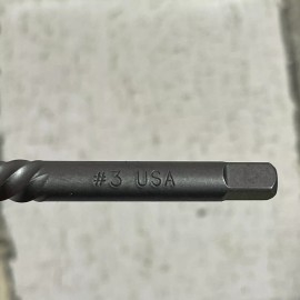 CLEVELAND C53653 Screw Extractor #3 Size 5/32" Drill Sz , 5/16" - 7/16" Screw Sz