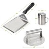 HULISEN Smashed Burger Kit, Stainless Steel Burger Press, Grill Spatula
